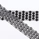thumbnail image 3 of 1yd Negro Rhinestone Bead Ribbon Craft Applique Encaje Costura Trim Cadena 17mm Zulema Cadena de diamantes de imitación con cuentas, 3 of 8