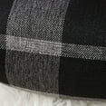 thumbnail image 5 of Unique Bargains 2-Pack Checks Pattern Decorative Throw Pillow Covers Dark Gray 22" x 22", 5 of 7