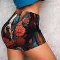 thumbnail image 4 of Fuzoiu Vintage Colorful Flower French Bulldog Print Women's Workout Shorts,Workout Biker Shorts Women,Exercise Fitness Shorts,Scrunch Short, Athletic Shorts for Gym Yoga Running Sport Active-Medium, 4 of 8
