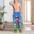 thumbnail image 6 of Lsque Mario Print Men's Pajama Pants, Lounge Pant - Comfortable Home Wear,Elastic Waistband, Stylish Design-Small, 6 of 9