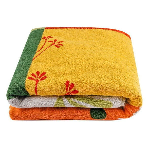 Summer Garden Terry Throw Blanket Jacquard Bedspread 85x63"