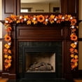 thumbnail image 7 of Kdkad Fall Garland, Halloween Thanksgiving Maple Leaf Vine with Sunflowers Pumpkins, Colorful Autumn Decorations For Indoor Outdoor, 7 of 7
