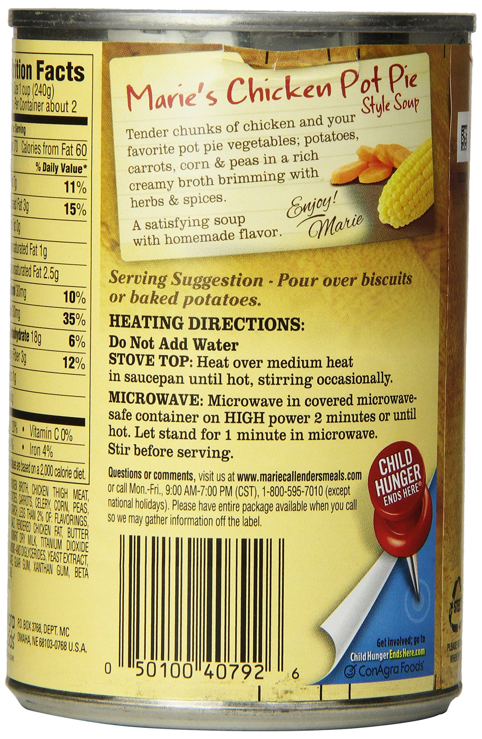 Marie Callender Chicken Variety Soup 8 Pack
