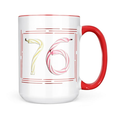 

Neonblond 76 Birthday Party Candles Mug gift for Coffee Tea lovers