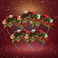 thumbnail image 4 of Dsseng 5/10 Pcs Bandeaux de Noël avec Boules Rouges et Vertes - Plastique Lavable à la Main Sans Plumes Parfait pour Fêtes et Cadeaux, 4 of 7