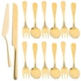 thumbnail image 6 of Masteelf 1 Set Stainless Steel Cake Serving Cutter Set with Forks and Spoons for Party and Wedding, 6 of 8