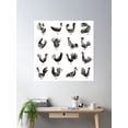 thumbnail image 2 of Flock Of Chickens Poster Wall Art, Modern Wall Decor For Living Room Bedroom, 24x24 UNFRAMED, 2 of 3