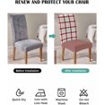 thumbnail image 4 of Stretch Chair Covers Set of 6, Retro Christmas Red Green Tartan Plaid Universal Fit Elastic Decorative Dining Chairs Slipcovers for Wedding, Banquet, Retro Farm Lattice, 4 of 6