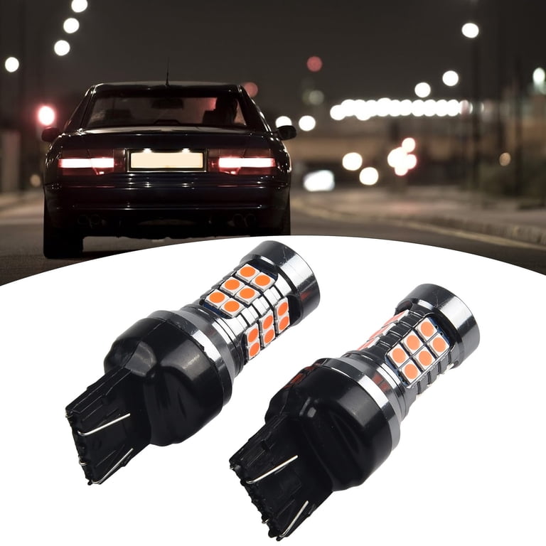 T20 7440 7443 Red LED Strobe/Brake/Tail Light Bulbs – 24 SMD, 12V (2-Pack) By CHUSYYRAY