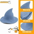 thumbnail image 4 of Halloween Witch Hat for Women Wide Brim Foldable Halloween Wool Hats for Party Cosplay Costume Accessory, 4 of 10