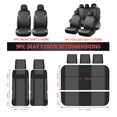 thumbnail image 4 of Coverado PVC&Fabric Car Seat Covers, Front Car Seat Protectors, 4 Pieces Universal Fit for Most Cars SUV Trucks, Black, 4 of 9