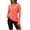 Red, variant on EchfiProm Trendy Tops for Women Thumbhole Sports T-Shirts Crew Neck Black Pullover Tennis Solid Ladies