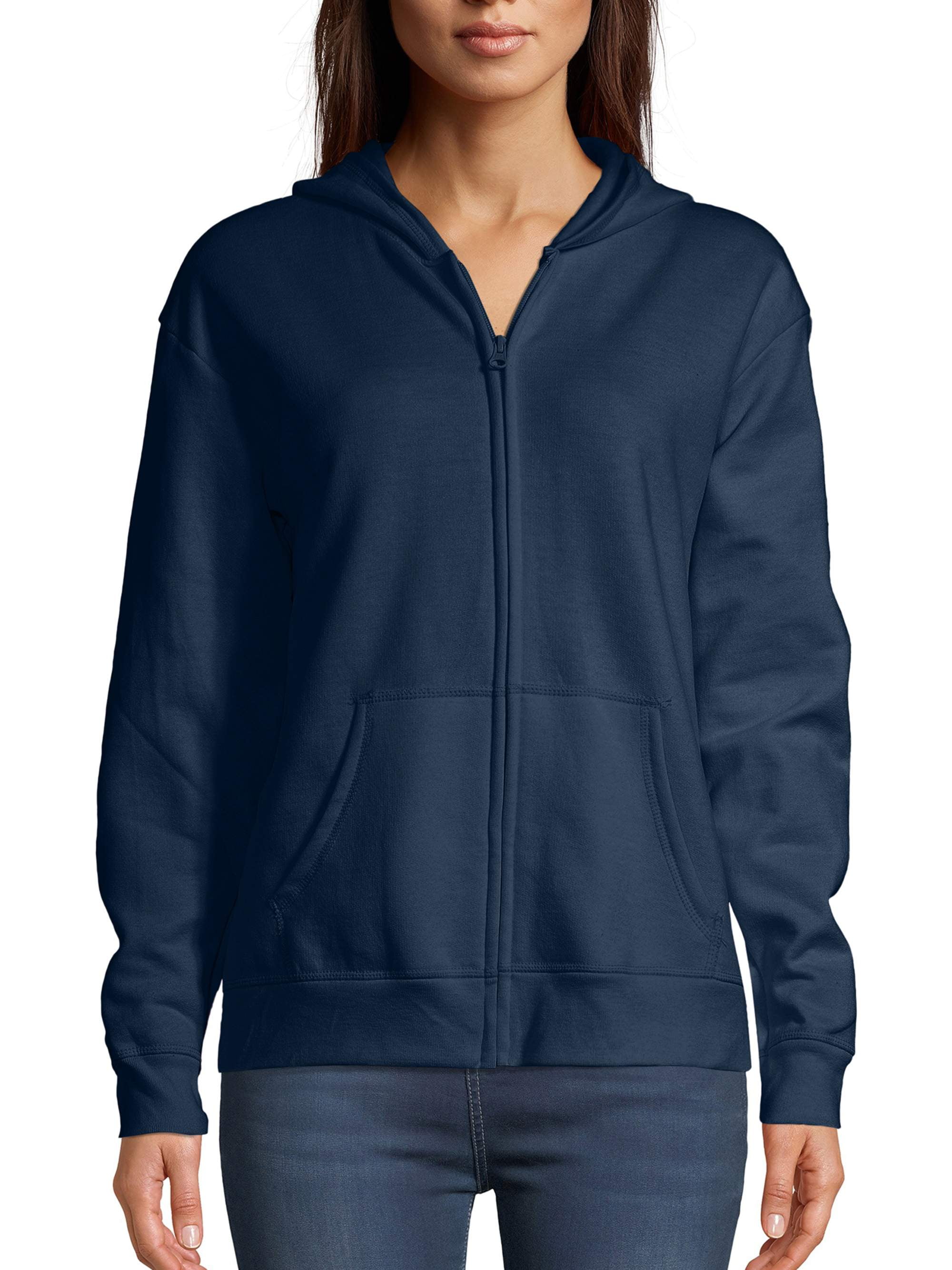 Ladies Plain Zip Up Hoodie Sweatshirt Women's Fleece Jacket Hooded Top S to 5XL 