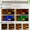 thumbnail image 4 of T4TREAM 70" TV Stand for TVs up to 80 Inch, Farmhouse Entertainment Center with RGB LED Light for Living Room, Black, 4 of 6