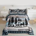 thumbnail image 2 of Castle Fairy Animal Deer Bedding Comforter Set 2pcs for Children Teens Adults,Vintage Lodge Cabin Twin Comforter Sets Microfiber,Woodland Wildlife Breathable Bedding Set,Microfiber Bedroom Decor, 2 of 8