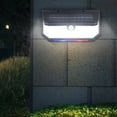 thumbnail image 4 of Lámpara de pared solar para exteriores | Inducción del cuerpo humano LED de cinco lados | Luz intermitente roja azul | Sensor de movimiento de 360° | Ahorro de energía con energía solar | Resistente, 4 of 8