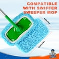 thumbnail image 4 of DR DAPPER Reusable Microfiber Wet Mop Pads Compatible with SwifferSweeper Mop, 3 Pack, Blue (Mop is Not Included), 4 of 6