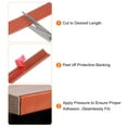 thumbnail image 5 of Uxcell 12mm x 5000mm Flexible TPE Self Adhesive U-Shape Veneer Edging Edge Banding Brown, 5 of 6