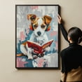 thumbnail image 6 of Parson Russell Terrier Decor Poster Unframe, Parson Russell Terrier Dog Canvas Wall Art, Dog Reading Book Canvas Print Painting Poster Wall Decor Dog Lovers Gifts, 6 of 6