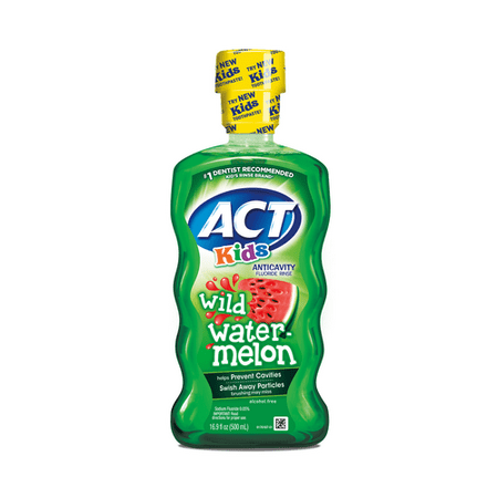 ACT Kids Anti-Cavity Wild Watermelon Fluoride (Best Order To Brush Floss Mouthwash)