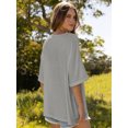 thumbnail image 4 of Oversized T Shirts for Women Short Sleeve Loose Fit Crewneck Summer Tops Casual Basic Rolled Sleeves Tee Shirt, 4 of 6