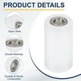 thumbnail image 3 of 2 Pack Nylon Roller Wheel with Bearings, 3/8"x1-3/16"x2-3/8" Nylon Pulley, 3 of 5