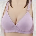 thumbnail image 4 of Bigersell Padded Push up Bras for Women Sale Clearance Lounge Bras for Women Training Bra Style B4258 V-Neck Padded Bras Hook and Eye Bra Closure Big & Tall Size Seamless Sports Bras Purple 44, 4 of 4
