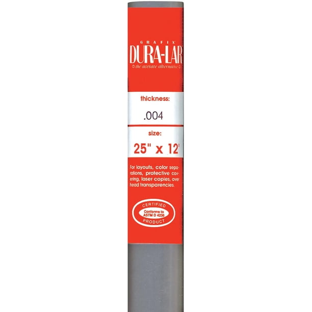 Grafix Wet Media Dura-Lar Film .004 - 27,9 Cm X 35,6 Cm - Lot De 12 Feuilles Pour Artistes