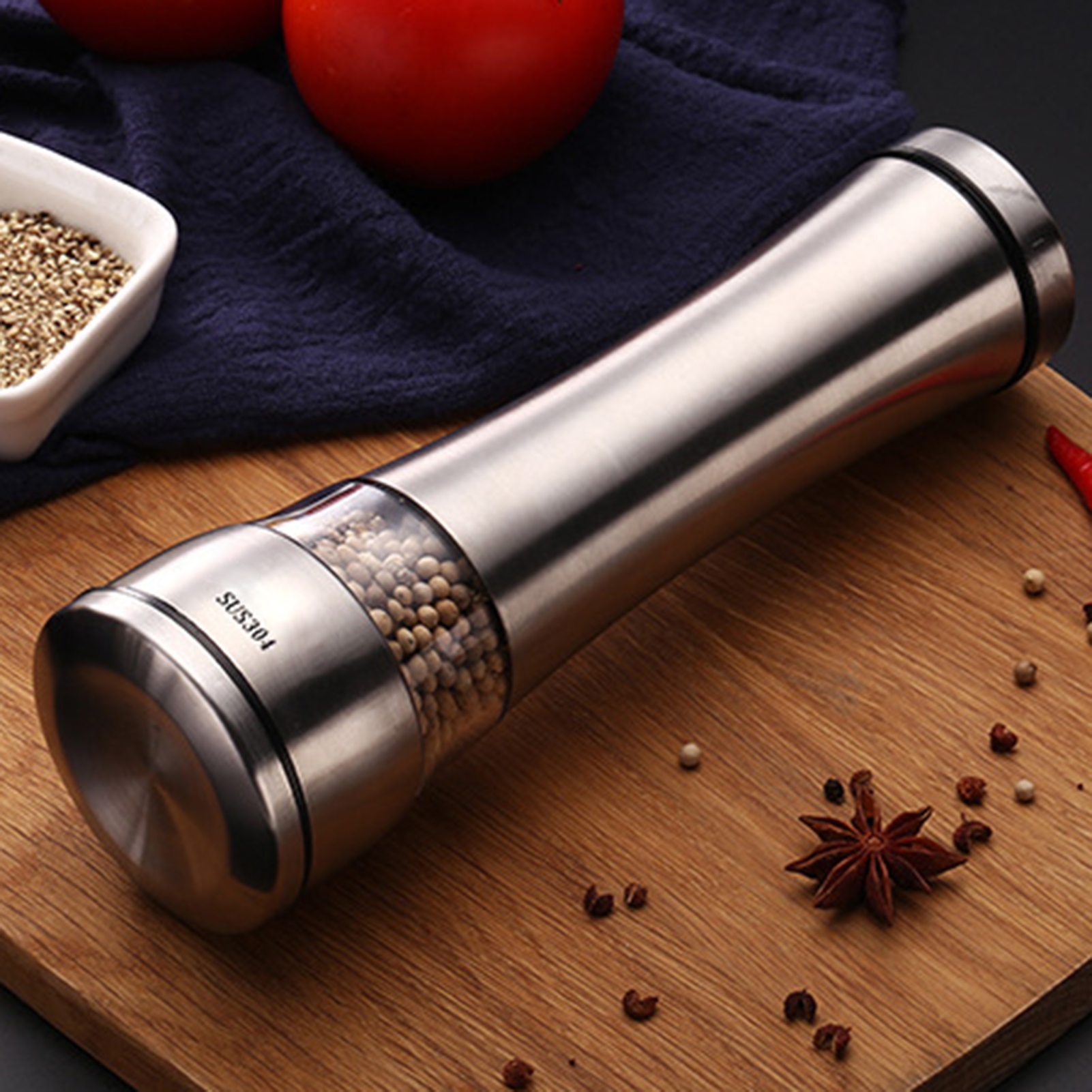 Bobasndm Pepper Crusher Rotation Adjustment Manual Pepper Mill