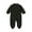 Black, variant on Infant Boys Girls Fall Winter Long Sleeve Romper Jumpsuit Cotton Baby Clothes Infant Baby Solid Color Round Neck Bodysuit Black