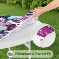 thumbnail image 5 of Pioneer Flower Floral Print Pattern Round Fitted Tablecloth with Elastic Edge,Dining Table Cover Waterproof,Outdoor Round Tablecloth for Camping,Dining,Indoor and Outdoor, 5 of 7