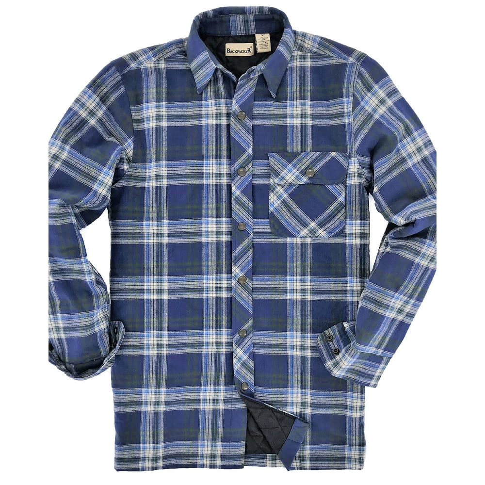 backpacker men's canvas shirt jacket with flannel lining
