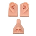 thumbnail image 1 of Piercing Practice Model Ear Nose Piercing Model 3Pcs, Soft Silicone Ear Nose Piercing Practice Model, 1:1 Human Ear Nose Model Simulation Acupuncture Practising and Teaching Prop, 1 of 7