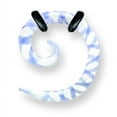 thumbnail image 2 of Pyrex Glass Spirals Ribbon Colors 10G (2.6mm) 1/2 (13mm) Dia w 2 black Non Metal, 2 of 2