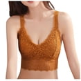 thumbnail image 2 of Bigersell Sports Bra for Women Girls Women Lingerie Lace Chest Tube Tops Backless Bra Camisole Underwear Women Size Padded Bralette, Style 2691, Brown, 2 of 7