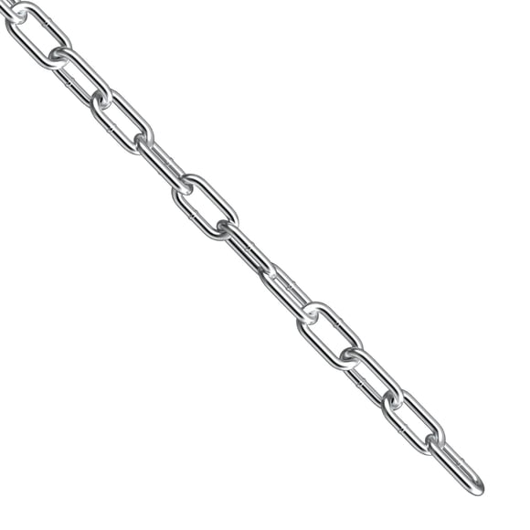 hannger Stainless Steel Chain Link, 3/16" by 6.6' Strong Heavy Duty Chain Link Chain, Tough Metal Chainlink Security Chain for Fence Gate Anti-Theft