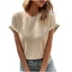 thumbnail image 2 of mfyjkho Tops De Tallas Grandes, Cuello Redondo Plisado Y De Color Liso Para Mujer Tops De Tallas Grandes Xl, 2 of 5