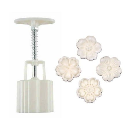 

Cherry Mooncake Mold 50g 3D Flowers Stamps Set Moon Cake Decor Mould