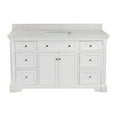 thumbnail image 4 of Sydney 60" Single Bathroom Vanity with White Cabinet and Engineered Marble Top, 4 of 7