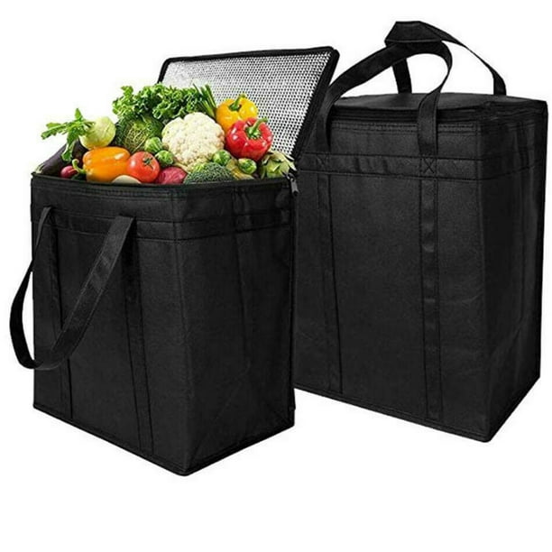 Long-lasting Insulated Grocery Bags, Reusable Heavy Duty Nylon Thermal ...