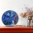 thumbnail image 2 of Yayeee 10" Wall Clock Battery Operated Quartz Round Silent Non-Ticking Home Decor, Starry Forest Pattern, 2 of 6