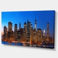 thumbnail image 2 of Night New York City Panorama - Extra Large Canvas Art Print, 2 of 3