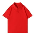 thumbnail image 3 of Kids Boy Polo Shirts Red Polo Shirt Boys Rugby Shirt Short Sleeve Polo Boys Shirts Size 10-11 Years, 3 of 5