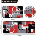 thumbnail image 3 of Red Black Grey White Kitchen Rug Set of 2, Modern Abstract Kitchen Floor Mat Rugs Carpet- Geometric Black White Red Kitchen Decor and Accessories Home Decoration- 17x30 and 17x47 Inch, 3 of 7