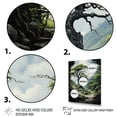 thumbnail image 3 of Designart "Green Tree Monochrome euphony" Floral & Botanical Floater Framed Wall Art Print, 3 of 7
