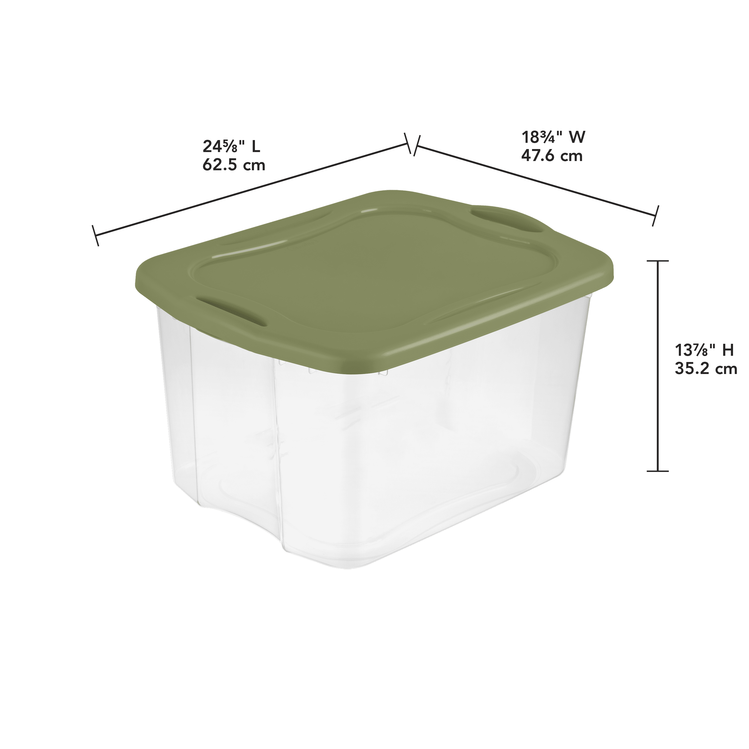 70 qt. Plastic Storage Bin with Lid in Clear (3-pack)