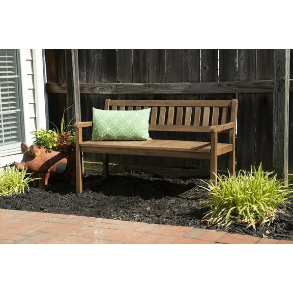 Linon Catalan Mid-Back Acacia Outdoor Bench, Acorn
