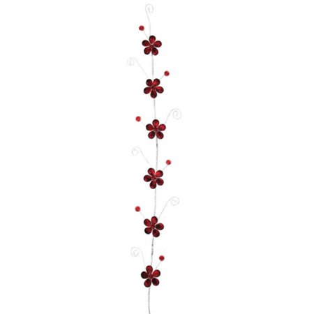 UPC 746427525886 product image for Club Pack of 12 Vibrant Red Flower Artificial Christmas Garland 30
