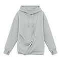 thumbnail image 3 of lnmuld Women's Cat Dog Pouch Hoodie Oversized Pullover Drawstring Hood Pet Carrier Sweatshirt with Kangaroo Pocket Thumbhole Cuffs Long Sleeve Size:M, 3 of 4