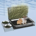thumbnail image 1 of Runquan 3 in 1 Rabbit Hay Feeder with Litter Box Bowls Bunny Feeder Manger for Bunny, 1 of 8